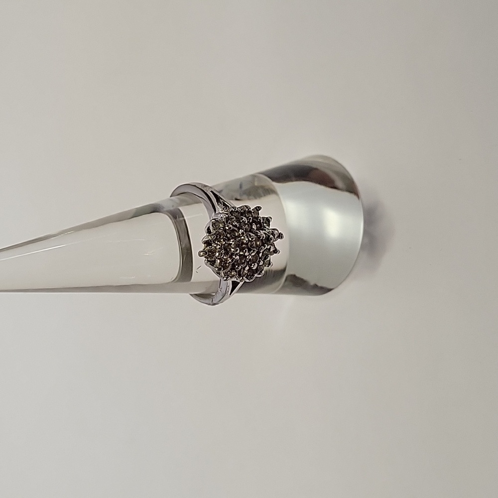 Vintage sterling silver quartz ring